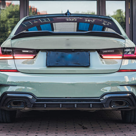 BMW 3 Series G20 320i 330i 330e M Sport 2019-2022 Rear Bumper Diffuser Carbon Fiber/FRP-Ahacarbon