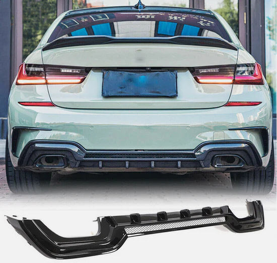 BMW 3 Series G20 320i 330i 330e M Sport 2019-2022 Rear Bumper Diffuser Carbon Fiber/FRP-Ahacarbon
