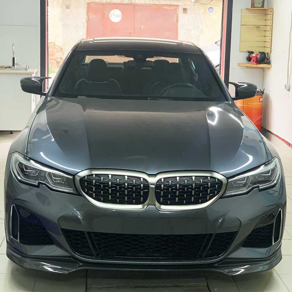 BMW 3 Series G20 320i 330i M Sport M340i 2019-2021 Front Bumper Lip Carbon Fiber-Ahacarbon