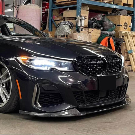 BMW 3 Series G20 G28 320i 330i M Sport M340i 2019-2023 Front Bumper Lip Carbon Fiber/FRP-Ahacarbon