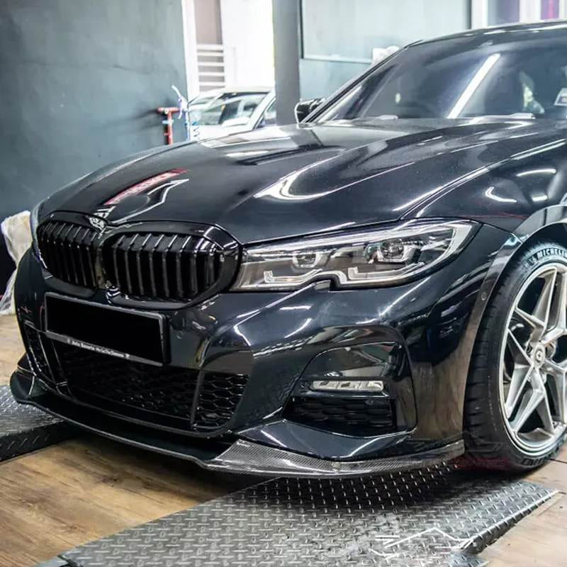 BMW 3 Series G20 G28 320i 330i M Sport M340i 2019-2023 Front Bumper Lip Carbon Fiber/FRP-Ahacarbon