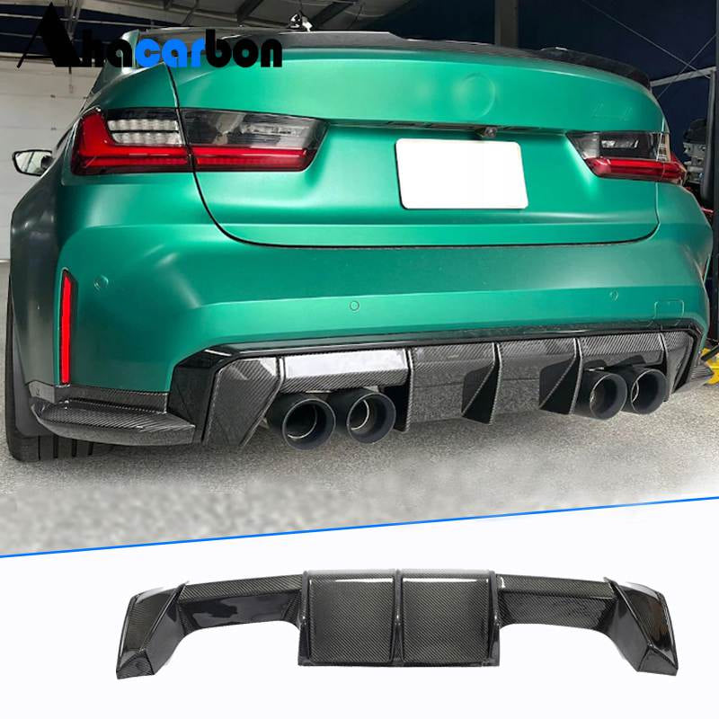 BMW 3 Series G80 M3 2021 2022 Rear Diffuser Bumper Carbon Fiber-Ahacarbon