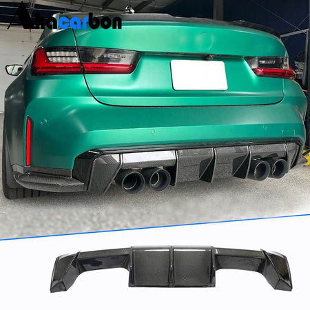 BMW 3 Series G80 M3 2021 2022 Rear Diffuser Bumper Carbon Fiber-Ahacarbon