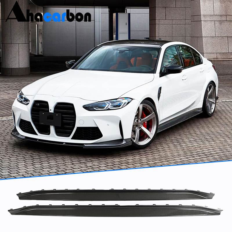 BMW 3 Series G80 M3 2021+ Side Skirts Carbon Fiber-Ahacarbon