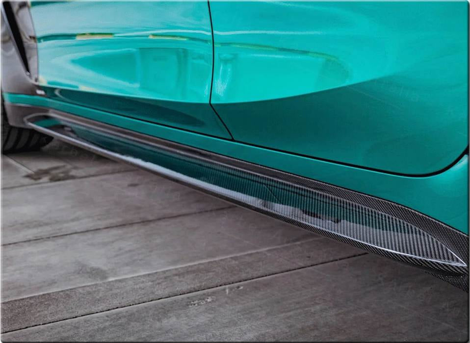 BMW 3 Series G80 M3 2021+ Side Skirts Carbon Fiber-Ahacarbon