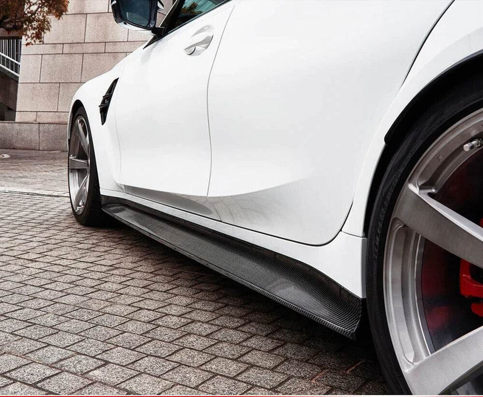 BMW 3 Series G80 M3 2021+ Side Skirts Carbon Fiber-Ahacarbon