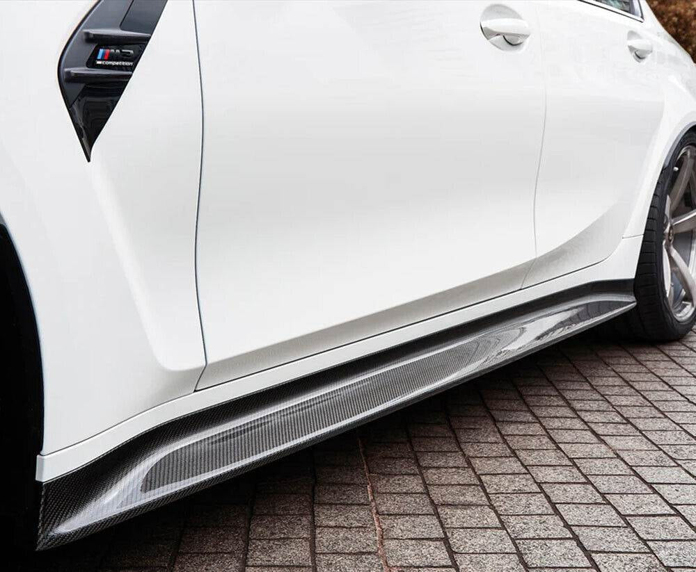 BMW 3 Series G80 M3 2021+ Side Skirts Carbon Fiber-Ahacarbon