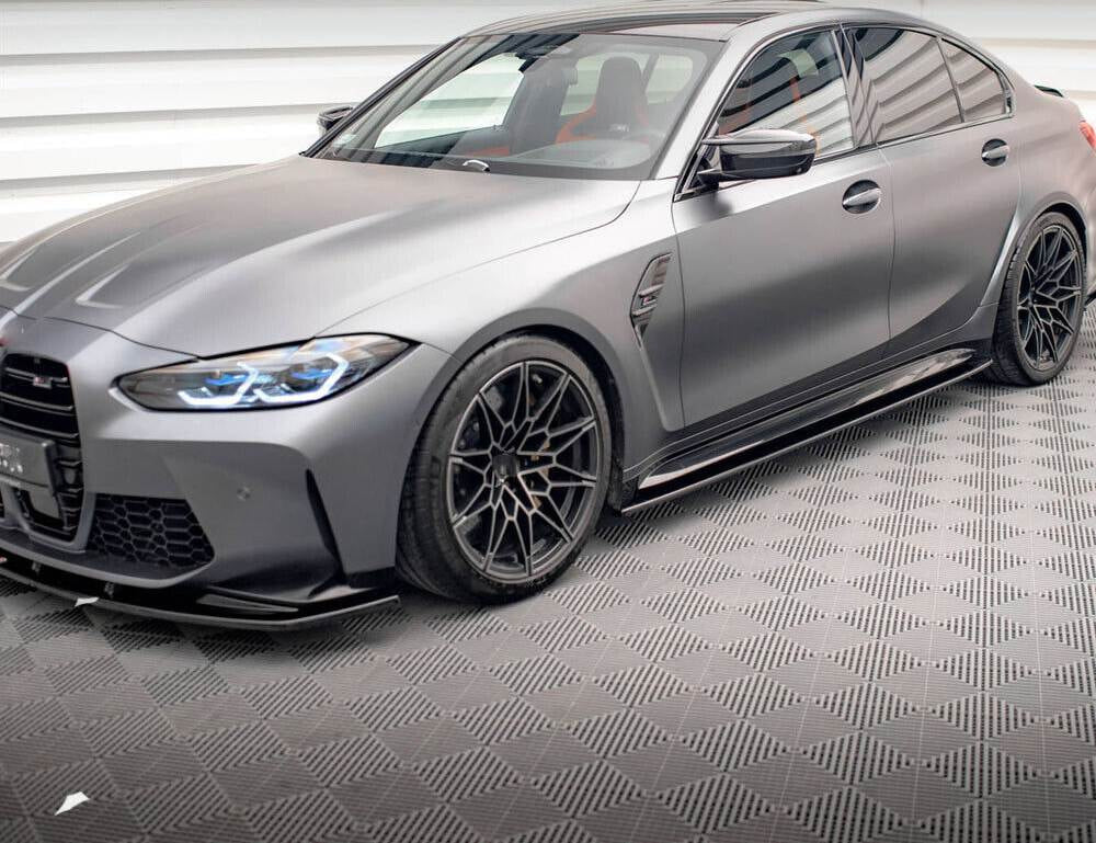 BMW 3 Series G80 M3 2021+ Side Skirts Carbon Fiber-Ahacarbon