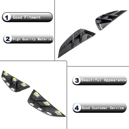 BMW 3 Series G80 M3 2021+ Side Air Fender Vents Dry Carbon Fiber-Ahacarbon