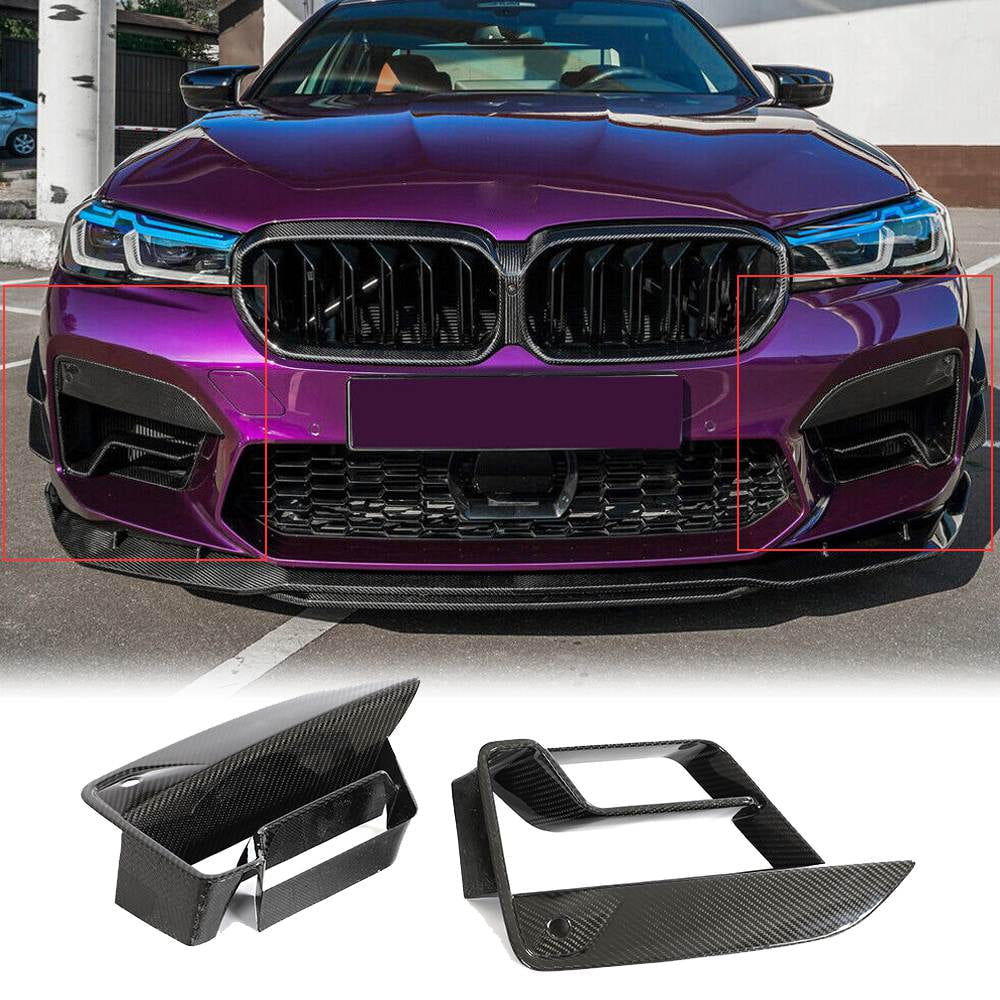 BMW 5 Series F90 M5 2021-2024 Fog Light Covers Dry Carbon Fiber-Ahacarbon