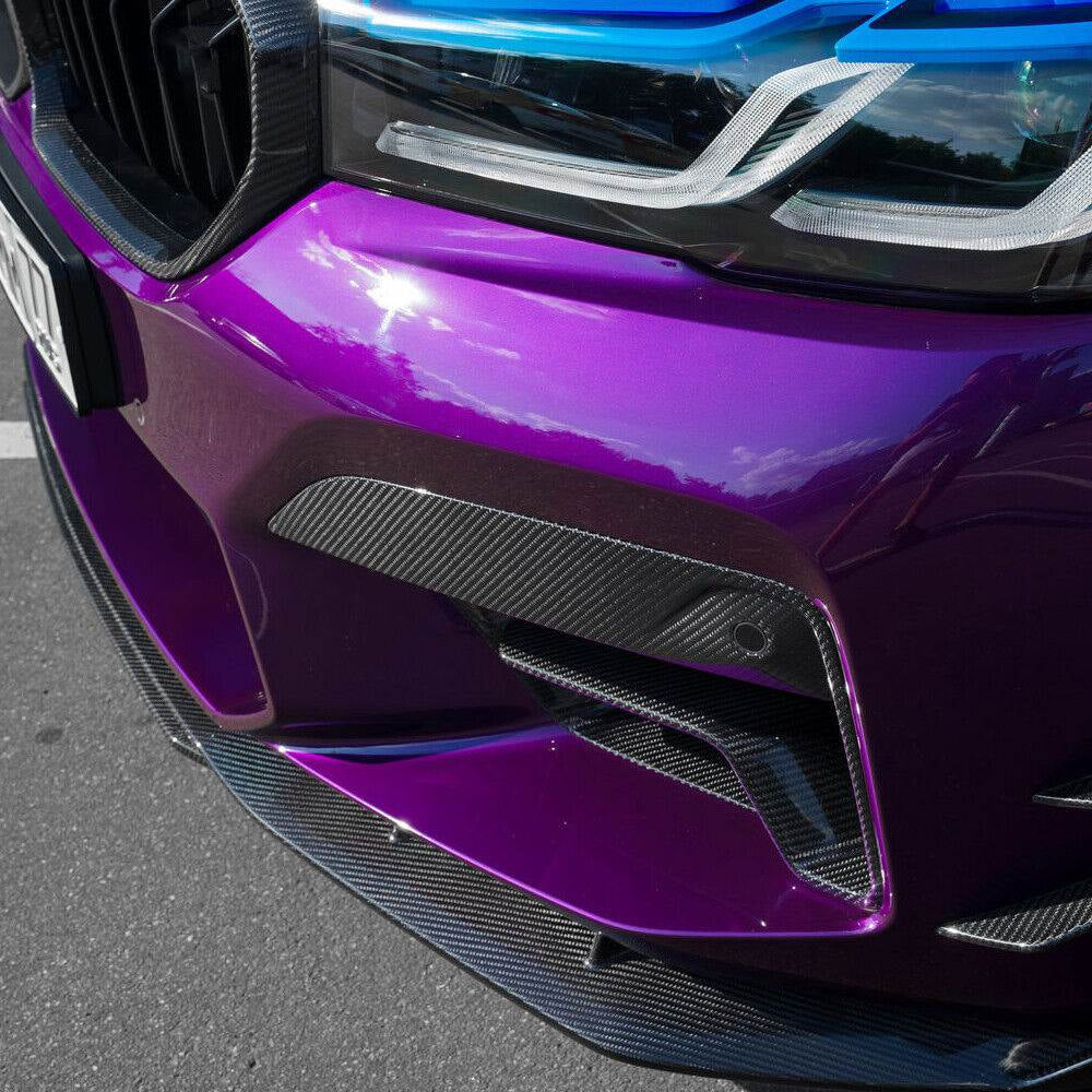 BMW 5 Series F90 M5 2021-2024 Fog Light Covers Dry Carbon Fiber-Ahacarbon