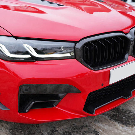 BMW 5 Series F90 M5 2021-2024 Fog Light Covers Dry Carbon Fiber-Ahacarbon