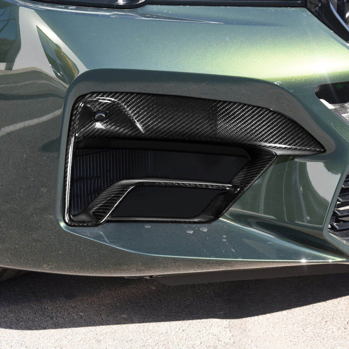 BMW 5 Series F90 M5 2021-2024 Fog Light Covers Dry Carbon Fiber-Ahacarbon