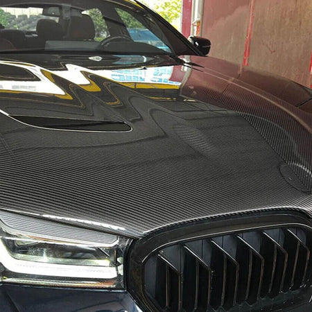 BMW 5 Series F90 M5 LCI 2018-2022 Car Front Hood Bonnet Cover Carbon Fiber-Ahacarbon