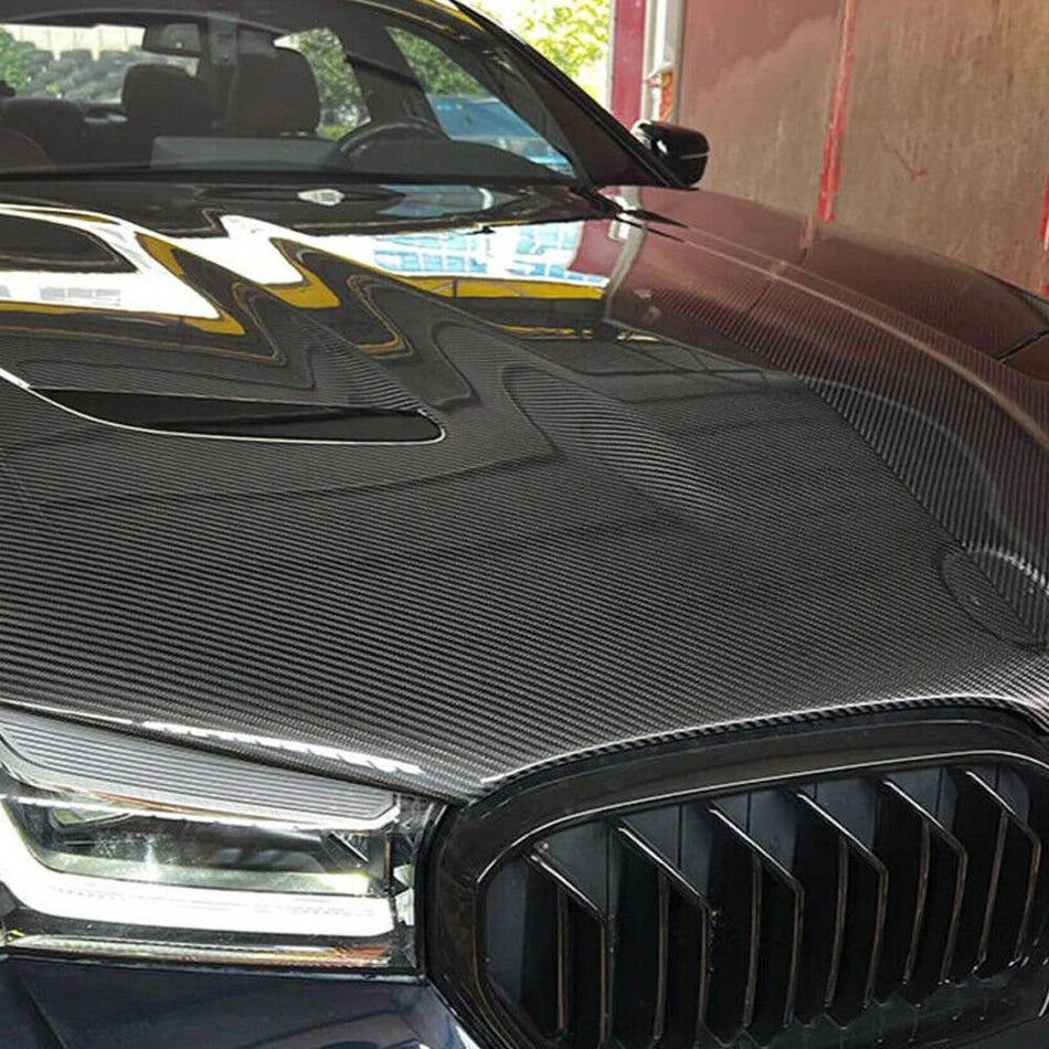 BMW 5 Series F90 M5 LCI 2018-2022 Car Front Hood Bonnet Cover Carbon Fiber-Ahacarbon