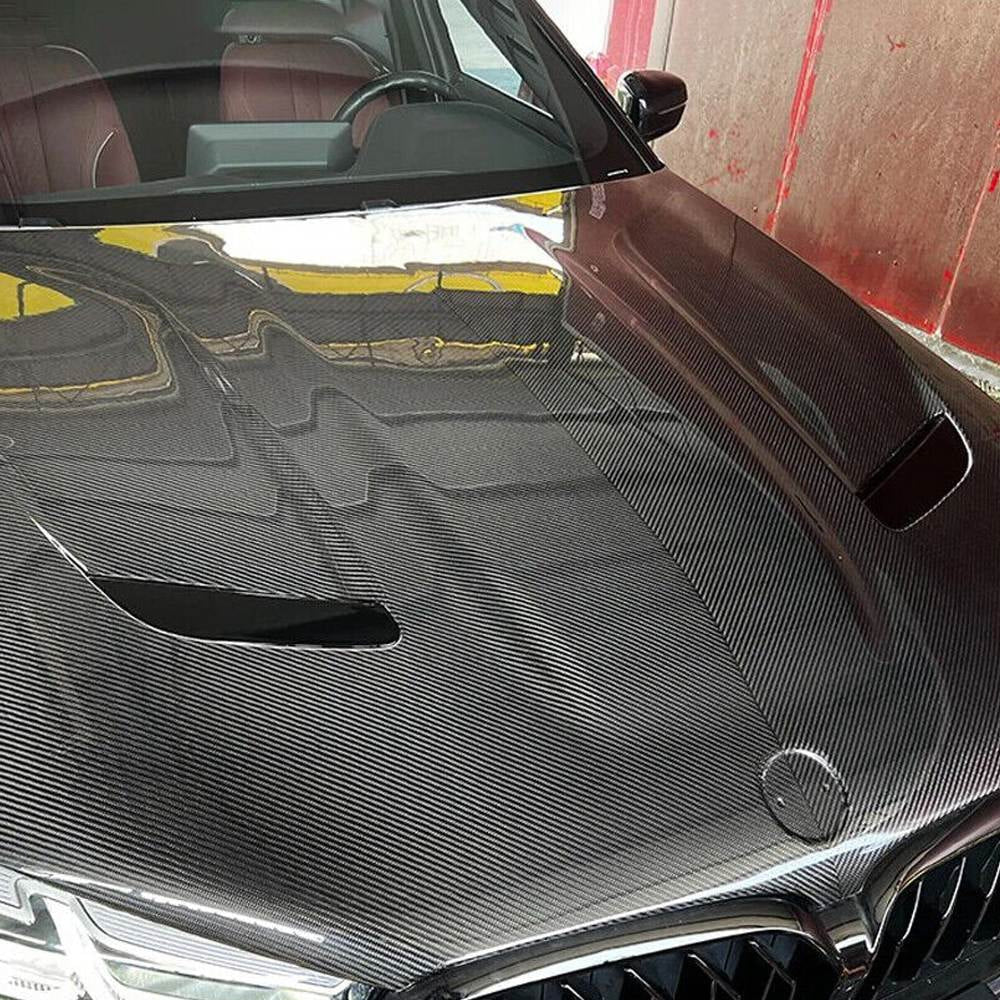 BMW 5 Series F90 M5 LCI 2018-2022 Car Front Hood Bonnet Cover Carbon Fiber-Ahacarbon