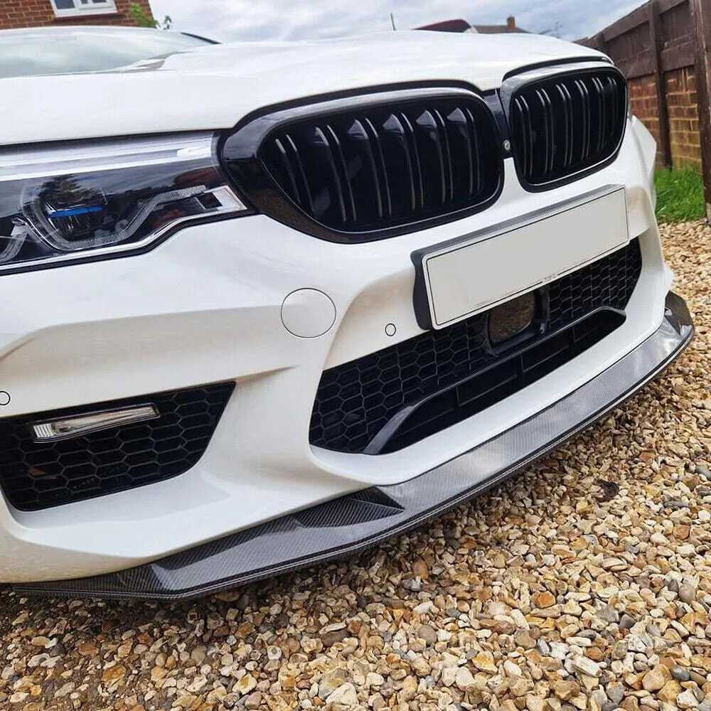 BMW 5 Series F90 M5 Pre-LCI 2018-2020 Front Bumper Lip Carbon Fiber-Ahacarbon