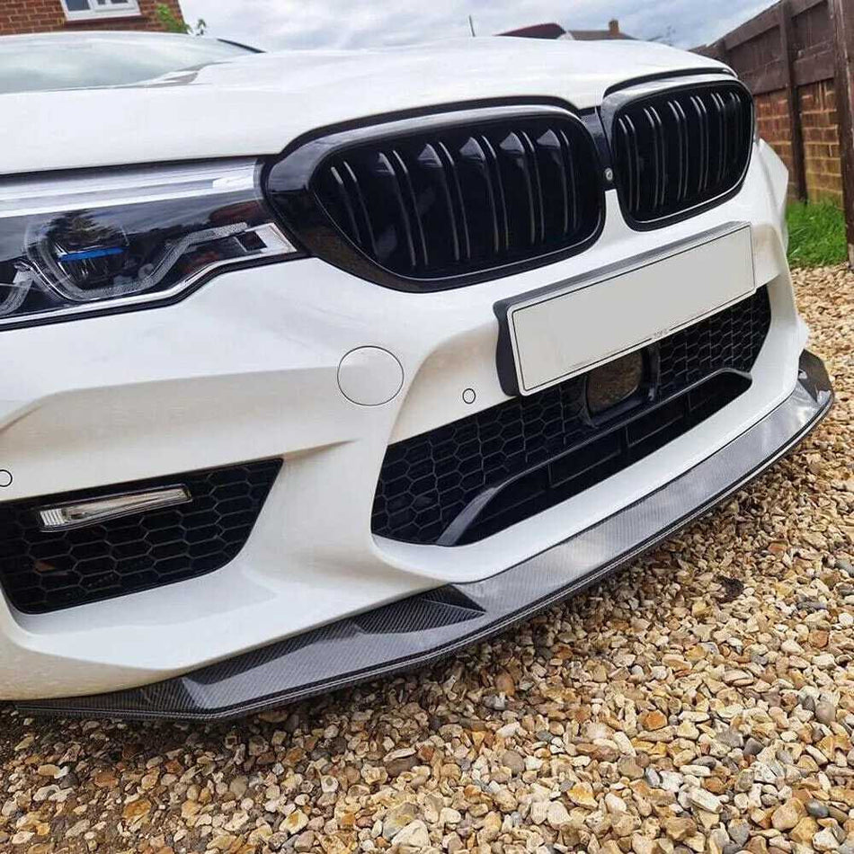 BMW 5 Series F90 M5 Pre-LCI 2018-2020 Front Bumper Lip Carbon Fiber-Ahacarbon