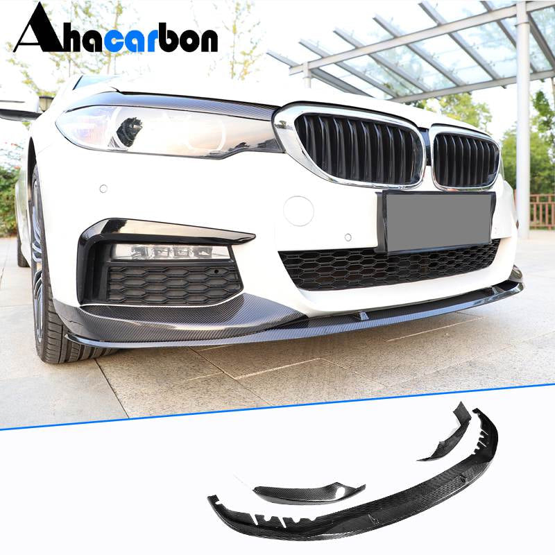 BMW 5 Series G30 G31 Pre-LCI 2017-2020 Front Bumper Lip Carbon Fiber/FRP-Ahacarbon