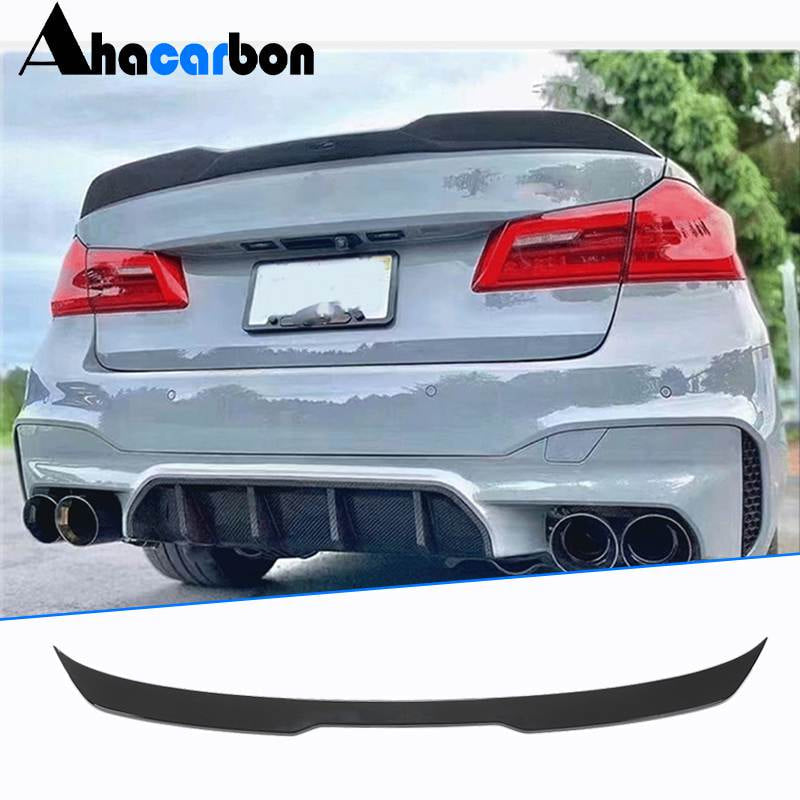 BMW 5 Series G30 G38 2017-2023 Trunk Lid Spoiler Glossy Black ABS-Ahacarbon