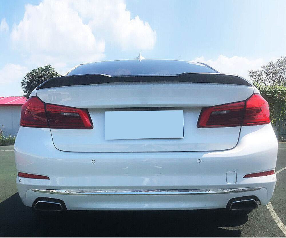 BMW 5 Series G30 G38 2017-2023 Trunk Lid Spoiler Glossy Black ABS-Ahacarbon
