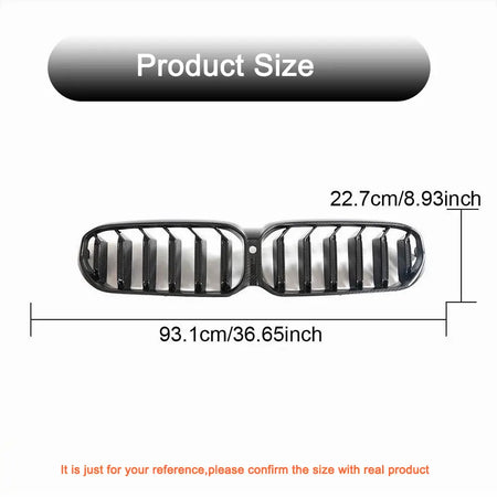 BMW 5 Series G30 G38 LCI 2021-2023 Front Grille Dry Carbon Fiber-Ahacarbon
