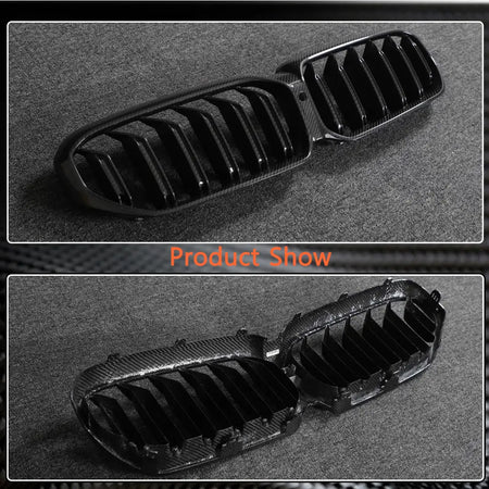 BMW 5 Series G30 G38 LCI 2021-2023 Front Grille Dry Carbon Fiber-Ahacarbon