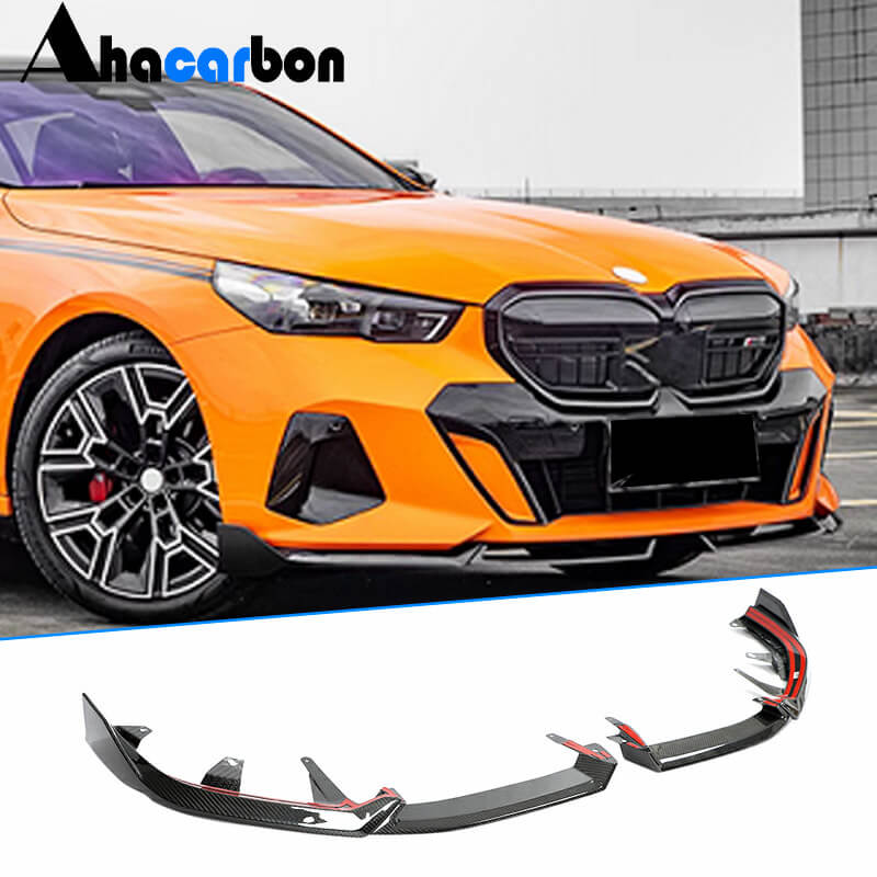 BMW 5 Series I5 G60 M Sport 2024+ Front Bumper Lip Dry Carbon Fiber-Ahacarbon