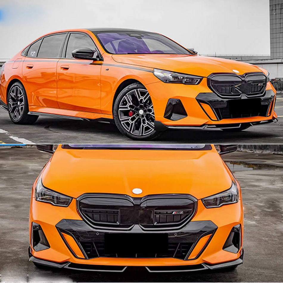 BMW 5 Series I5 G60 M Sport 2024+ Front Bumper Lip Dry Carbon Fiber-Ahacarbon