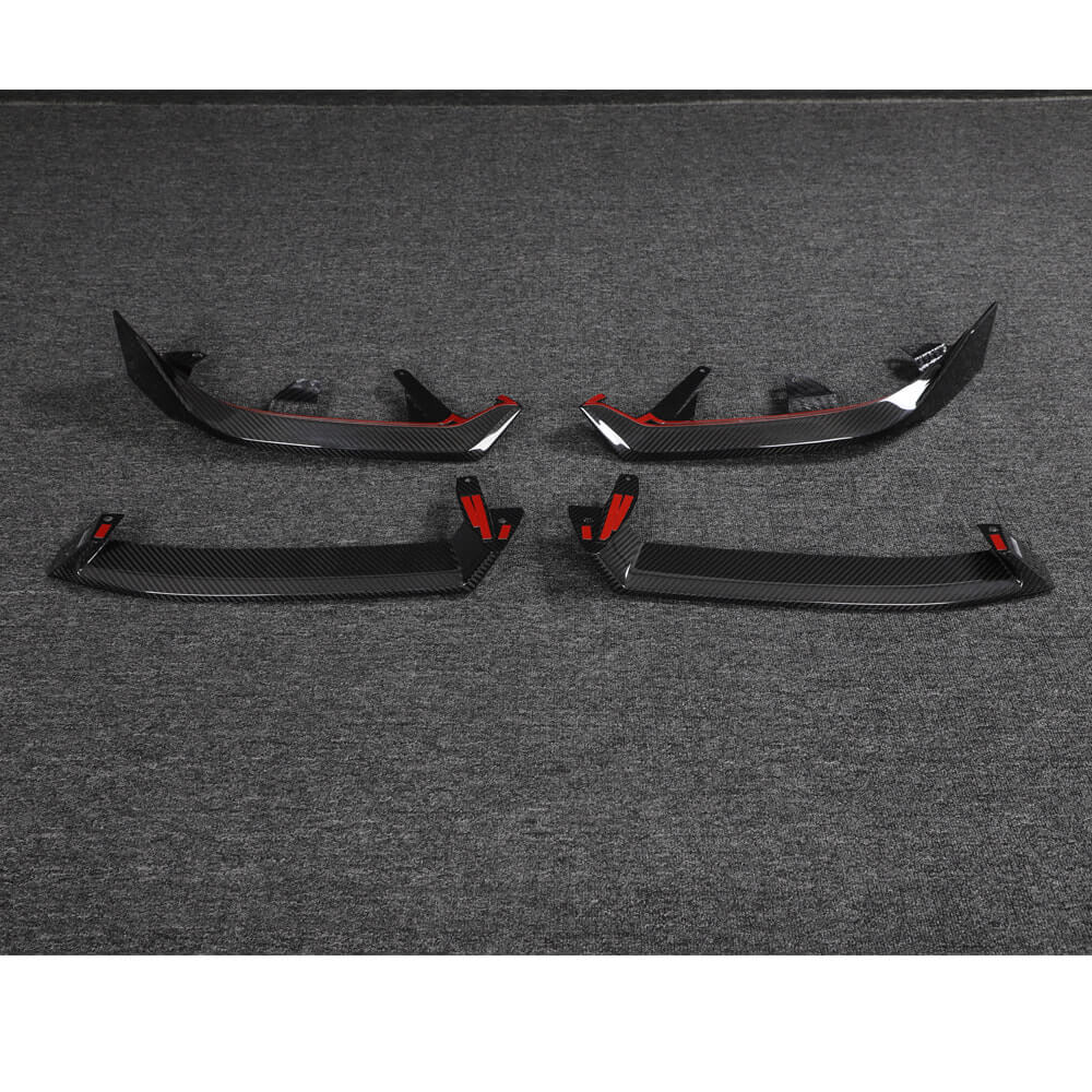 BMW 5 Series I5 G60 M Sport 2024+ Front Bumper Lip Dry Carbon Fiber-Ahacarbon