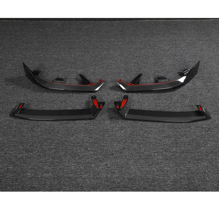 BMW 5 Series I5 G60 M Sport 2024+ Front Bumper Lip Dry Carbon Fiber-Ahacarbon
