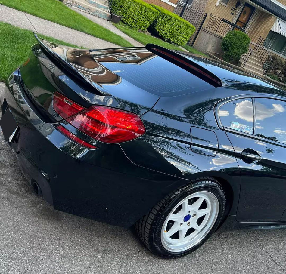 BMW 6 Series F06 640i 650i M6 Gran Coupe 2013-2018 Rear Roof Spoiler Carbon Fiber/FRP-Ahacarbon