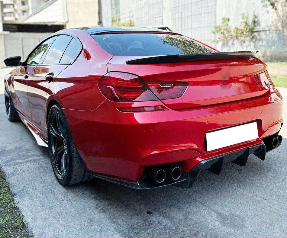 BMW 6 Series F06 F12 F13 M6 2013-2018 Rear Bumper Diffuser 3Pcs/set Carbon Fiber/FRP-Ahacarbon