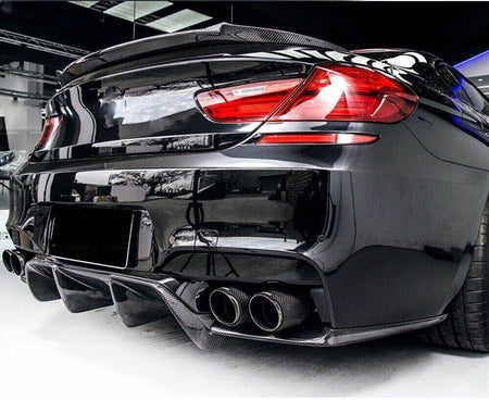BMW 6 Series F06 F12 F13 M6 2013-2018 Rear Bumper Diffuser 3Pcs/set Carbon Fiber/FRP-Ahacarbon