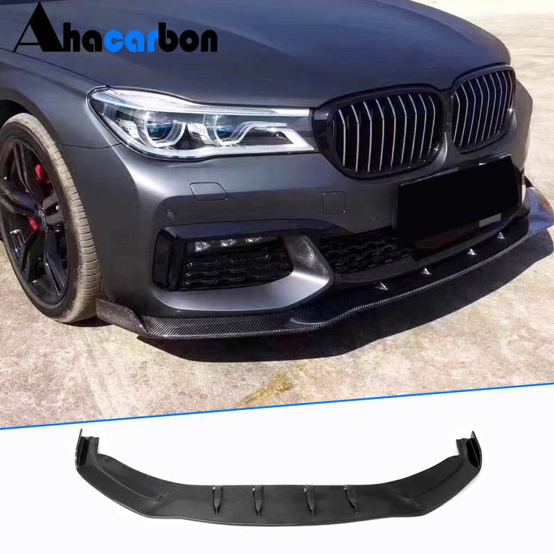 BMW 7 Series G11 G12 M Sport 2015-2019 Front Bumper Lip Carbon Fiber-Ahacarbon