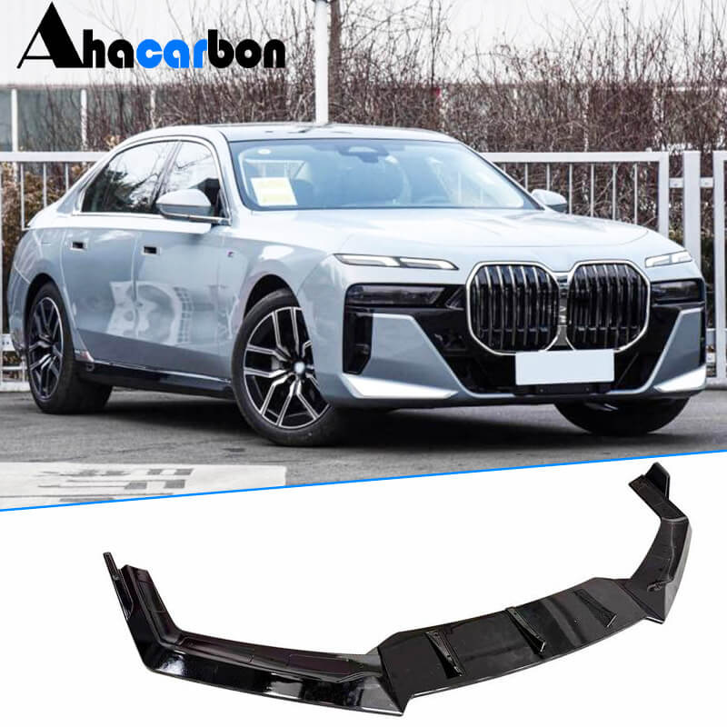 BMW 7 Series G70 2023+ Rear Trunk Spoiler Gloss Black ABS (3pcs/set)-Ahacarbon