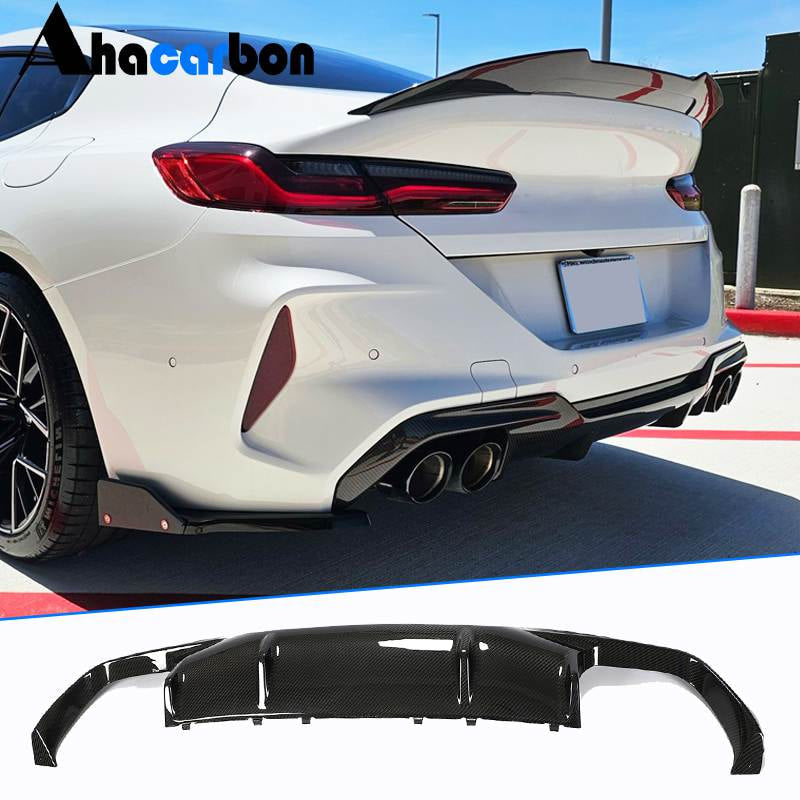 BMW 8 Series F93 M8 2009-2021 Rear Bumper Diffuser Dry Carbon Fiber-Ahacarbon