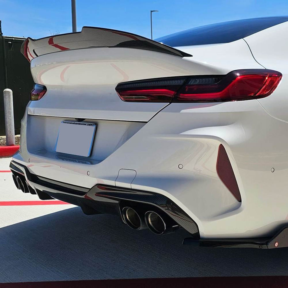 BMW 8 Series F93 M8 2009-2021 Rear Bumper Diffuser Dry Carbon Fiber-Ahacarbon