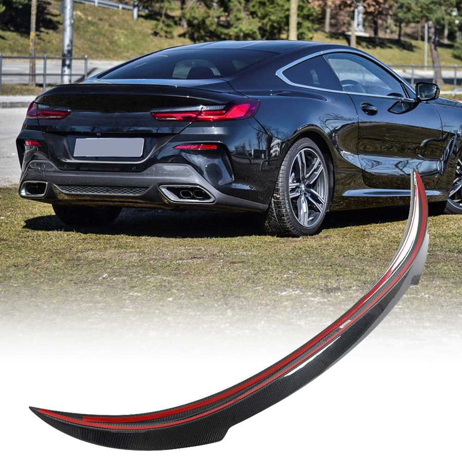 BMW 8 Series G15 F92 M8 2018-2022 Coupe Rear Trunk Spoiler Carbon Fiber-Ahacarbon