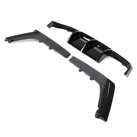 BMW F80 M3 F82 F83 M4 2015-2019 Rear Bumper Diffuser Glossy Black ABS-Ahacarbon