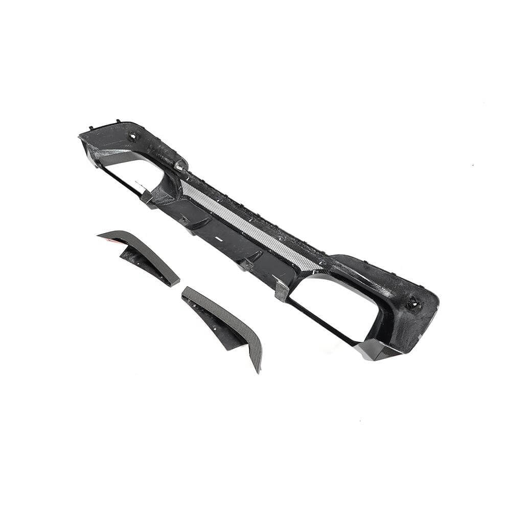 BMW F97 X3 M 2019-2023 Rear Bumper Diffuser With Splitters Carbon Fiber-Ahacarbon