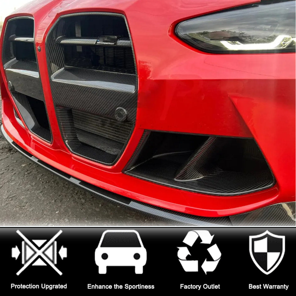 BMW G80 M3 G82 G83 M4 2021+ Front Bumper Vents Carbon Fiber/FRP-Ahacarbon