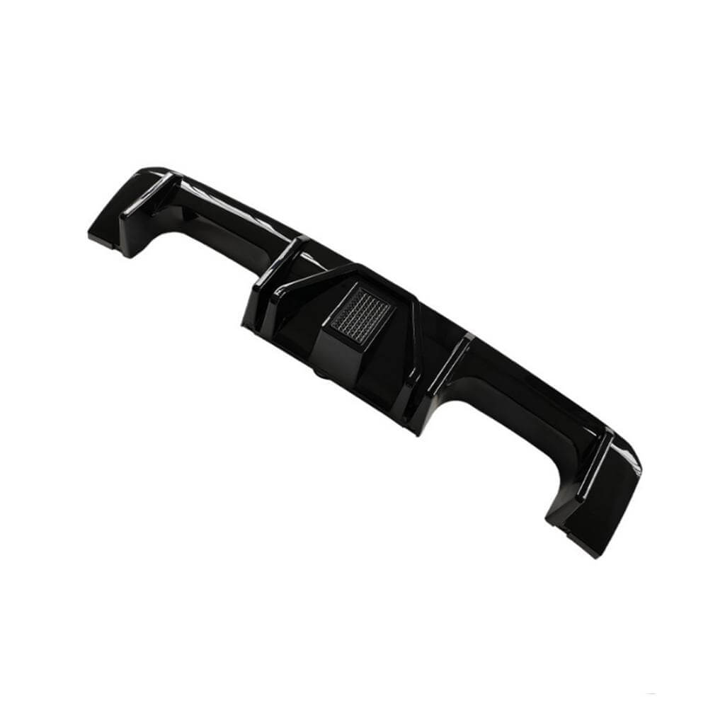 BMW G80 M3 G82 G83 M4 2021+ Rear Bumper Diffuser With LED Brake Light Glossy Black ABS-Ahacarbon