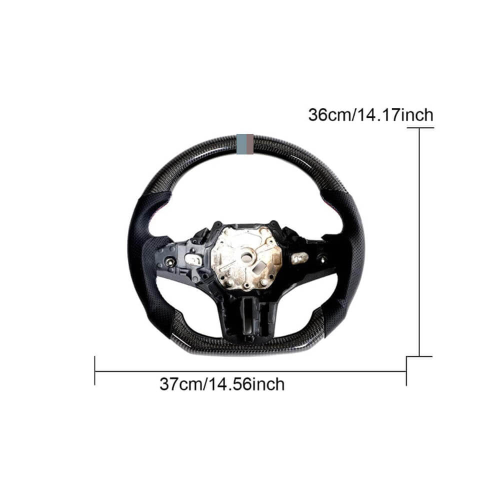 BMW G80 M3 Sedan G82 M4 Coupe Convertible 2023+ Steering Wheel Covers Carbon Fiber-Ahacarbon