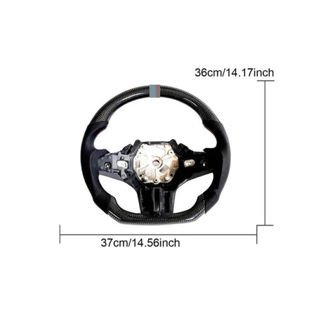 BMW G80 M3 Sedan G82 M4 Coupe Convertible 2023+ Steering Wheel Covers Carbon Fiber-Ahacarbon