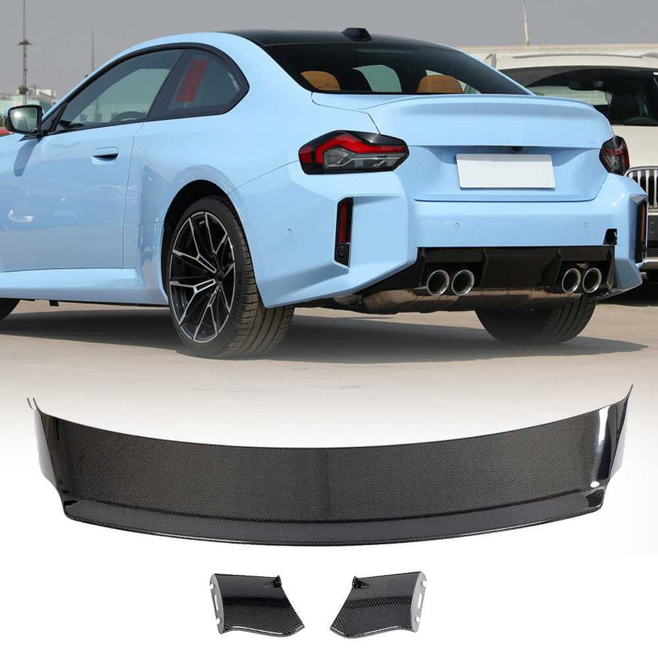 BMW 2 Series G87 M2 Base Coupe 2-Door 2023 2024 Rear Trunk Spoiler Carbon Fiber-Ahacarbon