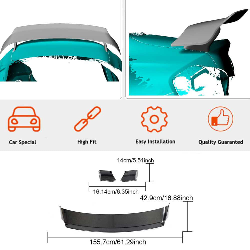 BMW 2 Series G87 M2 Base Coupe 2-Door 2023 2024 Rear Trunk Spoiler Carbon Fiber-Ahacarbon