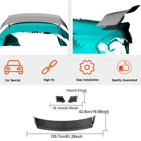 BMW 2 Series G87 M2 Base Coupe 2-Door 2023 2024 Rear Trunk Spoiler Carbon Fiber-Ahacarbon