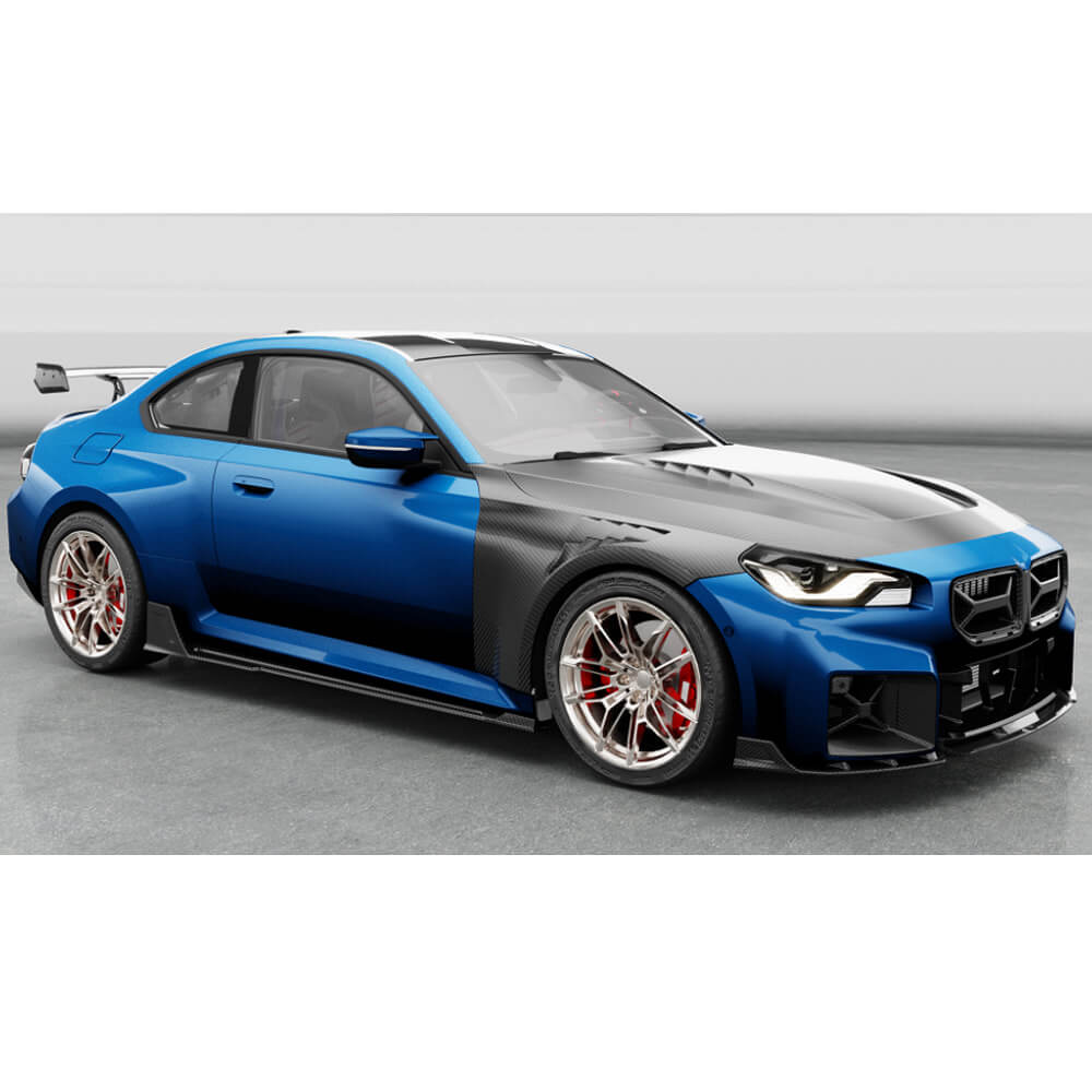 BMW G87 M2 Base Coupe 2 Door 2023-2024 Side Skirts Dry Carbon Fiber-Ahacarbon