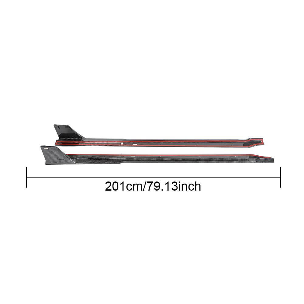 BMW G87 M2 Base Coupe 2 Door 2023-2024 Side Skirts Dry Carbon Fiber-Ahacarbon